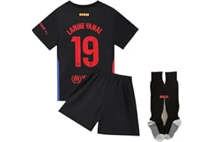 YEESON Barca 2024/2025 Lamine Yamal #19 Home Football Soccer Kids Jersey Shorts/Socks Set Youth Sizes