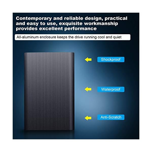 Externe Festplatte 2tb,USB 3.0 Tragbare Festplatte extern für PC, Mac, Desktop, Laptop, MacBook, Chromebook (2tb, Blau) – Bild 6
