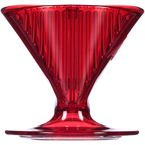 Melitta Signature Series 1 Cup PourOver Coffee Brewer, Tritan Red