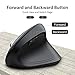VicTsing Ergonomic Mouse, 2.4G Optical Wireless Vertical Mouse with Adjustable DPI 1000/1600/2000/2400, 6 Buttons for PC, Desktop, Laptop(Black)