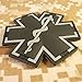 Medical Cross PVC EMS Patch Compatible with Velcro, Tactical Medic Patch for Backpacks, Paramedic, EMT & Combat Use (Subdued)
