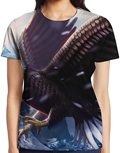 3D Painting Poultry Eagle Beak Wings Tshirts Tops Short Sleeve T-Shirt Tee For Womens & Girls