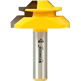 YONICO Lock Miter Router Bit 45 Degree - Up to 3/4-Inch Stock 1/2-Inch Shank 15127