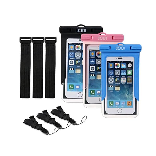 Waterproof-Case-3-Pack-UKCOCO-Universal-Dry-Bag-for-Rafting-Kayaking-Swimming-Boating-Fishing-Skiing-Work-with-iPhone-6-6S-Plus-SE-Galaxy-S6-S7-Edge Waterproof-Case-3-Pack-UKCOCO-Universal-Dry-Bag-for-Rafting-Kayaking-Swimming-Boating-Fishing-Skiing-Work-with-iPhone-6-6S-Plus-SE-Galaxy-S6-S7-Edge