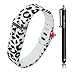 Smart Tech Store Leopard White Cheetah Leopard Syle Replacement Band With Clasp for Fitbit FLEX Only /No tracker/ Wireless Activity Bracelet Sport Wrist band for Fit bit Flex Bracelet Sport Arm Band Armband