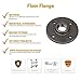 TSP Floor Flange Industrial Pipe 1/2-Inch Black Iron Flanges-1/2 DIY Furniture Decor 10 Pack Malleable Threaded Plumber Fitting-Perfect for Vintage Steampunk Lamps Shelving Plumbing, 1/2