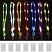 LED Light Up Cruise Lanyard Christmas Necklace Gifts Keychain ID Card Badge Key Holder for Women Men Kids Students Office Worker [7 Pack, Colorful]