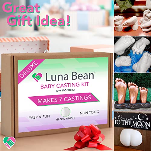 Luna Bean Deluxe Baby Keepsake Hand Casting Kit Plaster Hand Mold