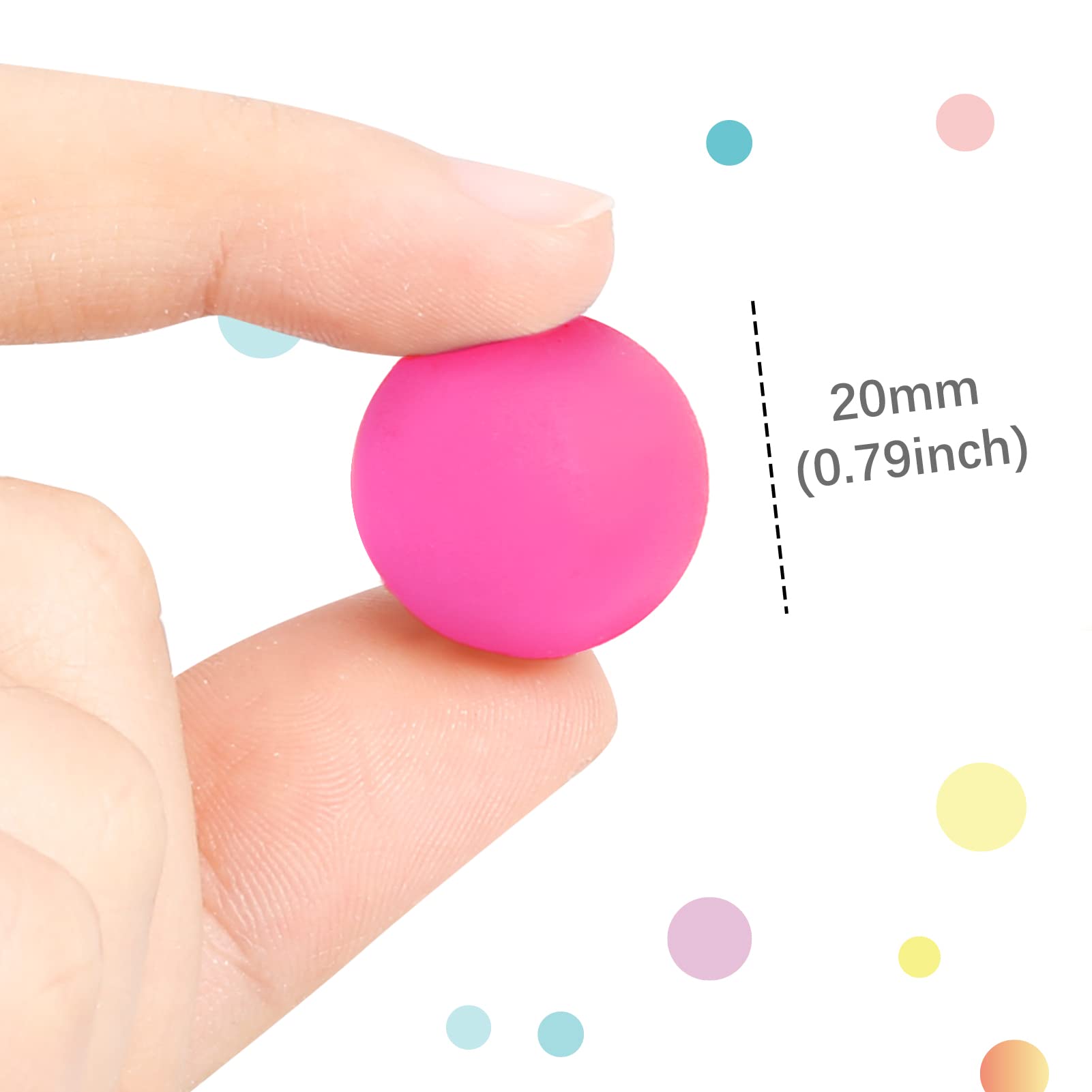 Pllieay 120 Pieces Small Rubber Bouncy Balls for Kids Party Favors, 3 Style Random Neon Bouncing Balls for Gift Bag Filling and Vending Machines, 20mm/0.79Inch