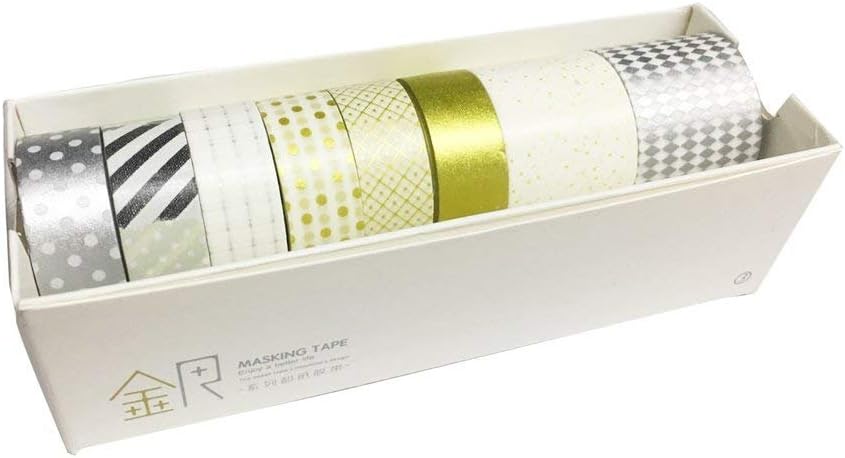 SGDOLL Washi Masking Decorative Tape Set, 8 Rolls for DIY Crafts Wrapping People Adhesive Stickers Scrapbooking Halloween Gift Tapes(C)