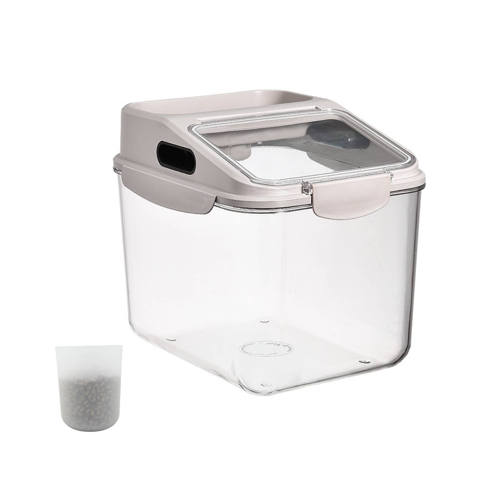 Photo 1 of ***MISSING PARTS***
Fhiny 5.5LB Dog Food Storage Container, Airtight Pet Treat Bin Translucent Dry Food Grain Storage Barrels Sealed Bucket Moisture-Proof Plastic Cat Puppy Food Bin with Seal Locking Lid Keep Fresh