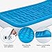 Lunvon Self Inflatable Pad Camping Air Mattress Twin Size Blow Up Bed with Built-in Pillow Anti-LeakageRaised Airbed with Rechargeable Pump for Home, Guest, Camping, Height 10