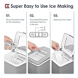 Euhomy Ice Maker Machine Countertop, 26 lbs/24H, 9