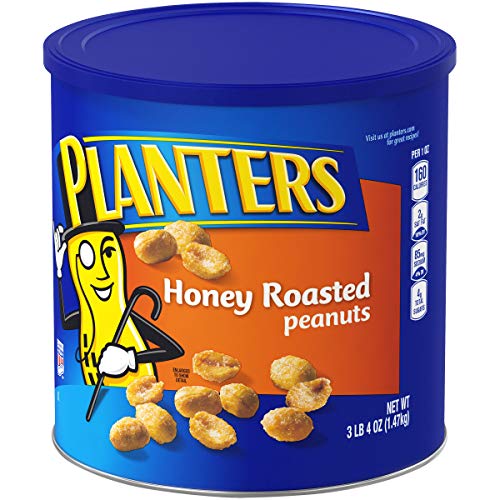 Planters Peanuts, Honey Roasted & Salted, 52 Ounce Canister (Pack of 2