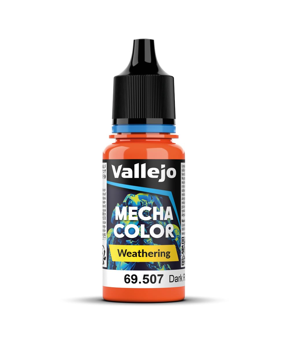 Vallejo 17 ml "AV Mecha Color" Acrylic Airbrush Colour - Dark Rust Wash