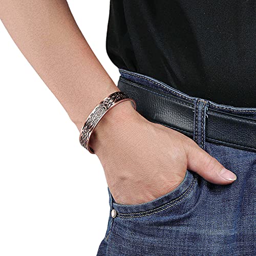 Copper Bracelet for Men Arthritis Pain Relief, BioMag Therapy Bracelets for Carpal