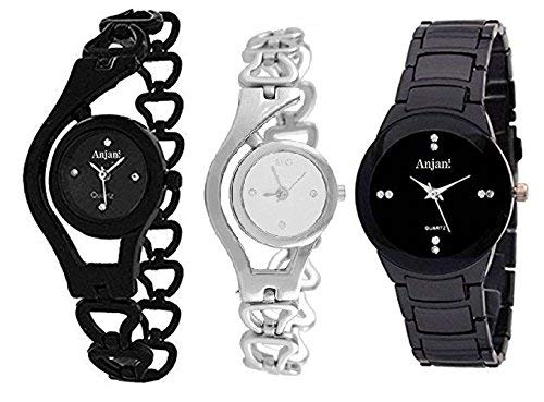 Quartz Analogue Multicolour Dial Womens Watch gs-21 -Combo of 3