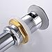 KES Bathroom Sink Drain with Overflow Vessel Sink Lavatory Vanity Pop Up Drain Stopper Polished Chrome Finish, S2007A-CH