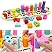 GEDIAO Wooden Math Blocks Puzzles Montessori Toys for Toddlers Sorting and Stacking Learning Toys for Kids Number Counting