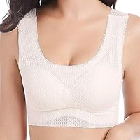 SHENGNONG Seamless Sports Bra Wirefree Yoga Bra with Removable Pads