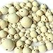 150 PCS Natural Round Wood Beads Wooden Beads Loose Wood Spacer Beads for DIY Jewelry Making, 5 Sizes (10 mm/12 mm/16 mm/20 mm/25 mm)