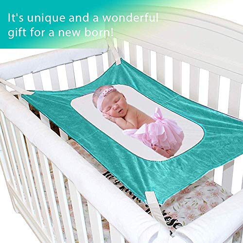 Upgraded Baby Hammock for Crib - Safe Comfortable Healthy Sleep for Newborn - Essentials Bassinet Breathable Mimics Womb Cradle for Boys Girls- Travel Portable Mesh Nursery Nap Reduce Risks Infant Bed