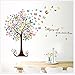 Smartcoco DIY Creative Romantic Butterfly Tree Wall Sticker Removable Wall Decals Kid Room Living Room Bedroom Decors