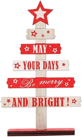 Regali Di Natale In Legno Fai Da Te.Holibanna Albero Di Natale In Legno Ornamento Lettera Stampa Puntelli Tavolo Artigianato Fai Da Te Regali Di Arti Di Natale Amazon It Casa E Cucina