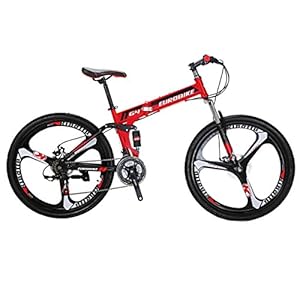 SL Vouwfiets G4 21 Speed Mountainbike 26 Inches 3-spaaks Wielen Fiets (ROOD)