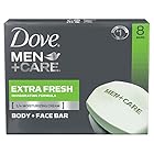 Dove Men+Care Body and Face Bar, Extra Fresh 4 oz, 8 Bar