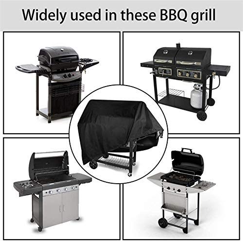 EASYBUYTECH Waterproof BBQ Grill Cover Barbeque Cover Anti Dust Rain UV for Gas Charcoal Electric Barbecue Accessories Outdoor Garden, 145x61x117cm