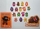 Domo Figure Charms 16 Colored Figures with Special Domo Stickers