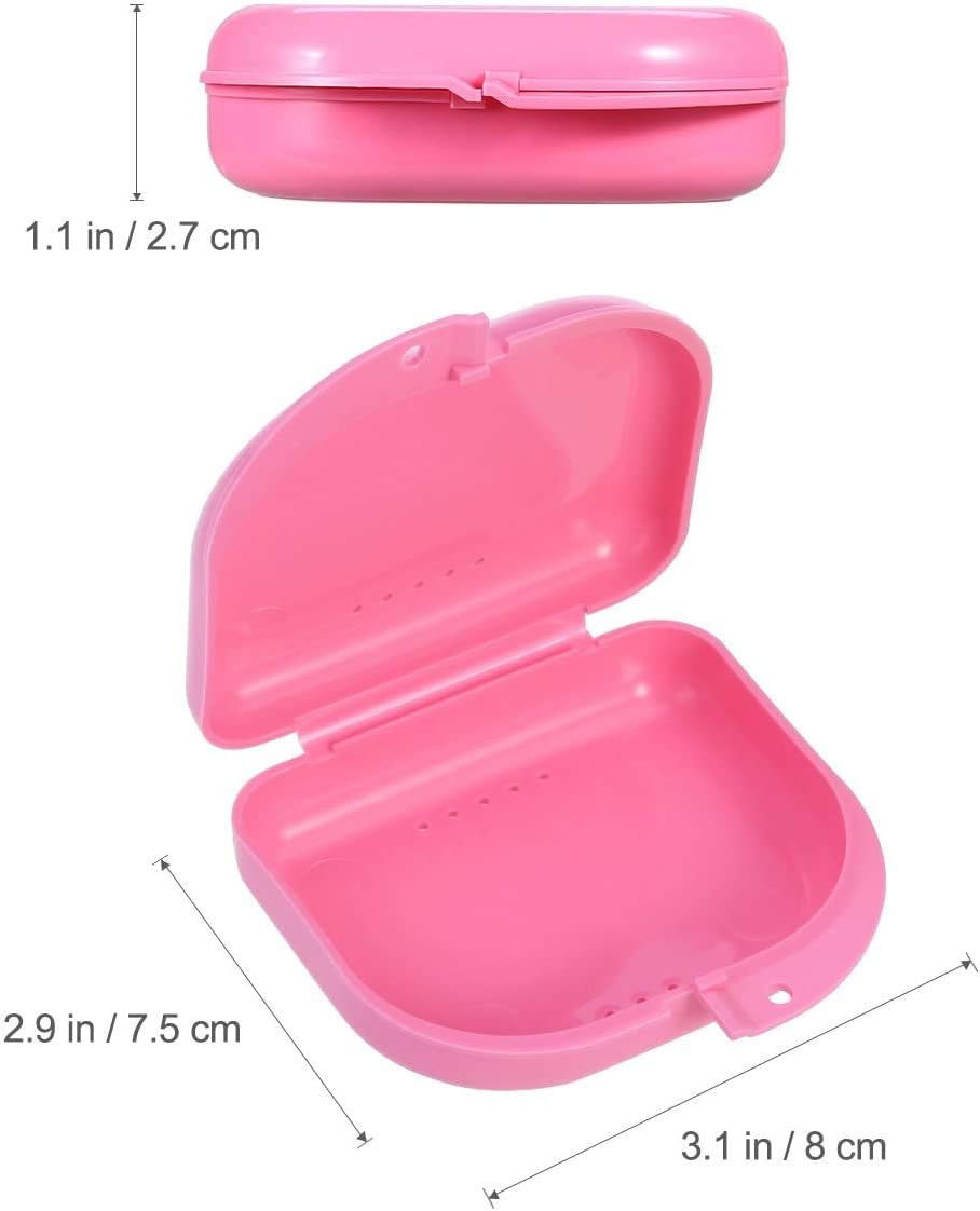5pcs Retainer Case Mouth Guard Case Orthodontic Dental Retainer Box Denture Storage Container with Vent Holes - Image 5