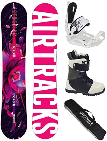 AIRTRACKS Woman Snowboard Set/Astrolion Lady + Snowboard Binding Master W Fastec + Snowboardboots + Sb Bag / 140 145 150 155 cm