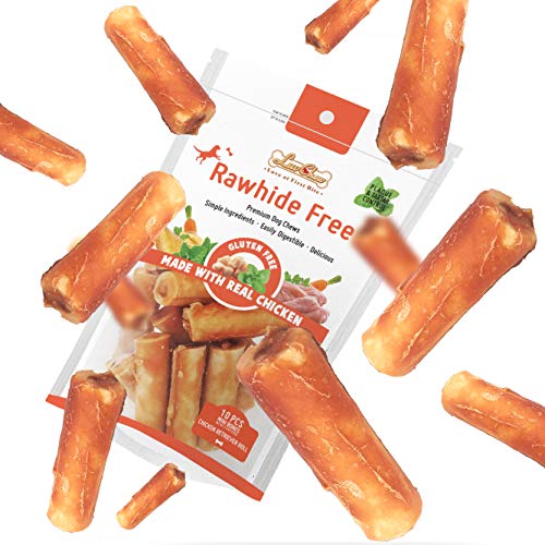 LuvChew Premium Dog Chew Treats Chicken Retriever Rolls, Rawhide Free, Grain Free, Highly