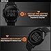 MJSCPHBJK Men's Digital Sports Watch LED Screen Electronic Military Waterproof Watches for Outdoor Running with Stopwatch LED Screen