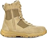 Maelstrom LANDSHIP 2.0 8'' Men's Tan Tactical Boots with Zipper – Military, Work & Tactical Boots – Athletic, Breathable, Durable, Comfortable & Lightweight Boots for Men, Tan, Size 11W