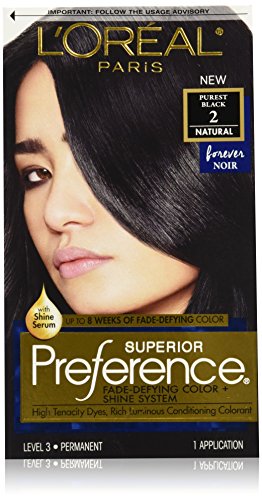 L'Oréal Paris Superior Preference Permanent Hair Color, 2 Purest Black