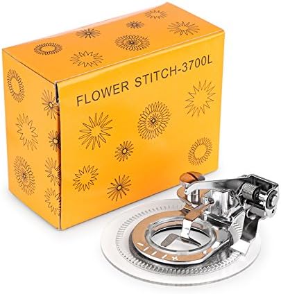 BuyYourWish KCASA Fancy Flower Stitch Round Stitch Presser Foot Flower Embroidery Foot For All Low Shank Singer Janome Brother Sewing Machine One Piece