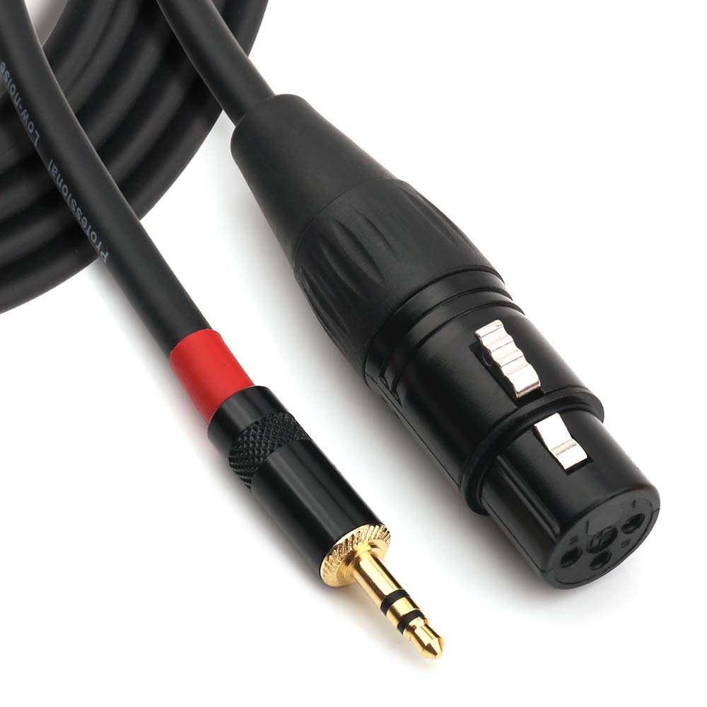 NANYI 3.5mm (1/8 Inch) TRS Stereo Male to XLR Female Interconnect Audio microphone Cable, Suitable for ipod, Mobile phone, active speakers, stage, DJ, studio audio console, 1.5M ( 5FT )