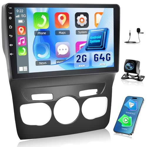 NHOPEEW 2G+64G Android Car Radio for Citroen C4 II / DS4 / DS4 Crossback 2012-2018 9 Inch Touch Screen CarPlay Android Auto Wireless WiFi GPS FM RDS Split Screen SWC AHD Rear Camera