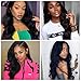 V SHOW Hair Brazilian Body Wave Human Hair Lace Front Wigs 13x6 Pre Plucked Natural Hairline Lace Wigs Free Part Natural Color(20 Inches)