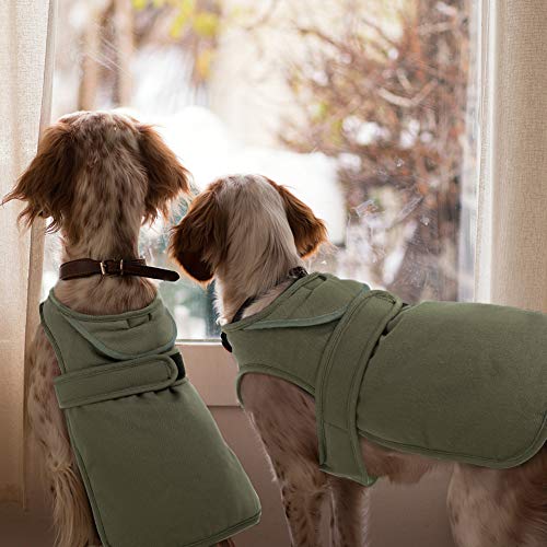 Kuoser Canvas Cold Weather Dog Coat for Winter, Reflective Dog Warm