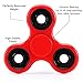 UNI-Novelty Tri-Spinner Fidget Toy Hybrid Ceramic Bearing Stress Reducer for ADD, ADHD, Anxiety, and Autism Adult Children with EVA Bag and Cleaning Cloth (Red)
