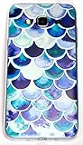 Samsung Galaxy J7 Case, YogaCase InTrends Back Protective Cover (Blue Scales)