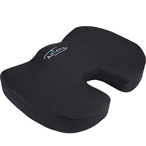 Adiona orthopedic 100% pure memory foam coccyx seat cushion | coo…