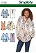 Simplicity Sewing Pattern 3786 Misses Tops, R5 (14-16-18-20-22)