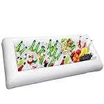Inflatable Pool Table Serving Bar - Large Buffet Tray Server With Drain Plug - Keep Your Salads & Beverages Ice Cold - For Parties Indoor & Outdoor use Bar Party Accessories - Chuzy Chef