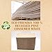 Recycled Unbleached Eco Paper Towels, 1000 Z Multifold Brown Organic 100% Post Consumer Waste