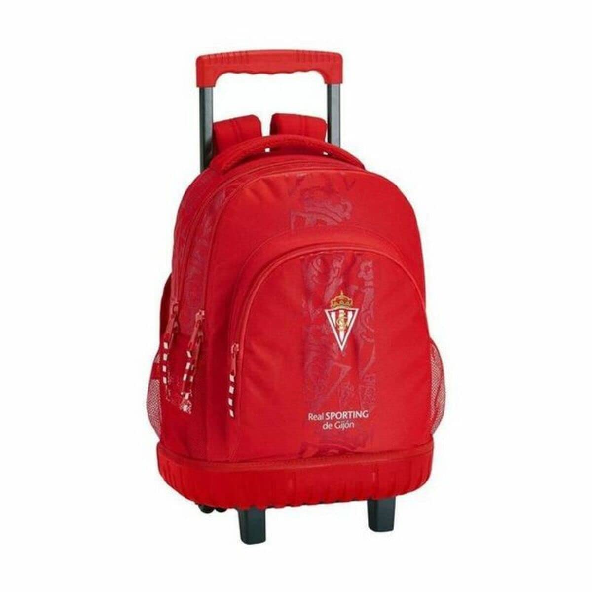 Real Sporting Gijon Backpack Trolley 45 cm Compact with Corporate Wheels Time and Sportwear, Adult Unisex, Multicolour (Multicoloured), 45 cm